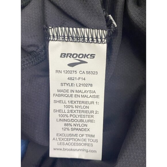 Brooks Mens Black Baltic Size Medium Infiniti Notch Shorts II 65+ degrees 2 in 1 - Picture 3 of 14